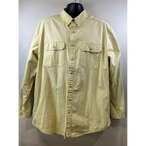 LL‎ Bean Mens Yellow  Field Shirt.  Size XLT 100% Cotton